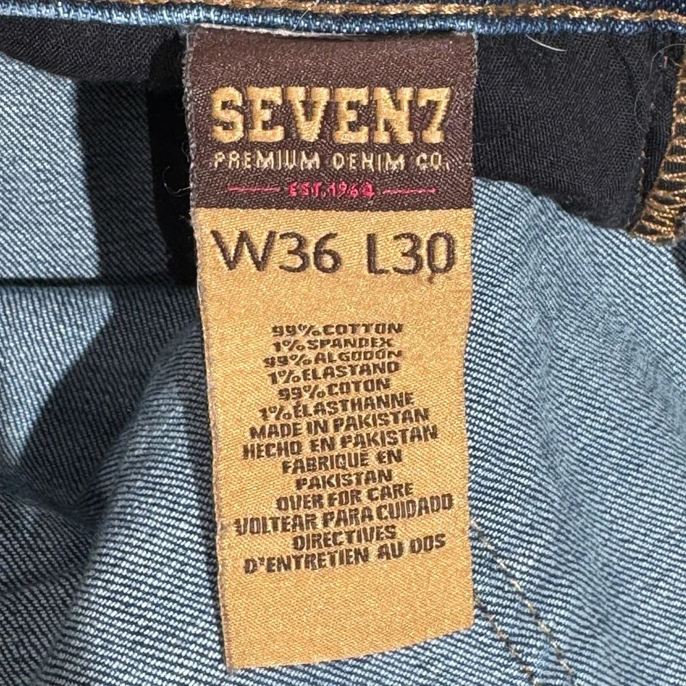 Seven7 Jeans Mens Blue Super Flexible Jean Slim Straight Premium Flex Denim